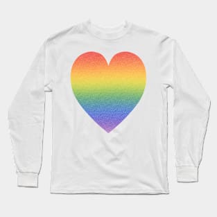 Gradient Rainbow Heart Long Sleeve T-Shirt